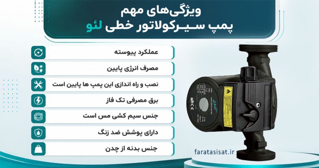 پمپ سیرکولاتور خطی لئو